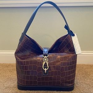 Dooney & Bourke Croco Logo Lock Sac NWT